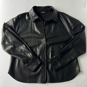7 For All Mankind Faux Leather Shirt